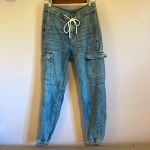 American Eagle cargo denim jogger